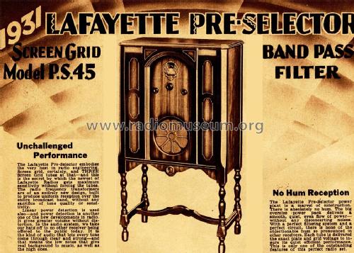 45 Pre-Selector ; Lafayette Radio & TV (ID = 684207) Radio
