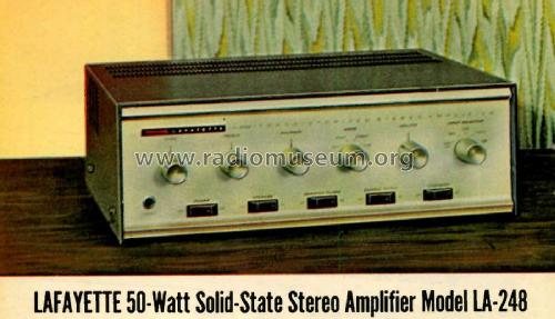 50 Watt Solid State Stereo Amplifier LA-248; Lafayette Radio & TV (ID = 3179062) Ampl/Mixer