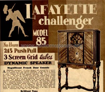 85 Challenger ; Lafayette Radio & TV (ID = 693188) Radio