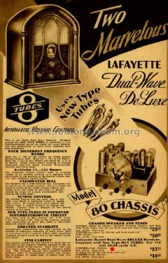 8 Tube Dual Wave Deluxe 2Y22X53; Lafayette Radio & TV (ID = 3162474) Radio