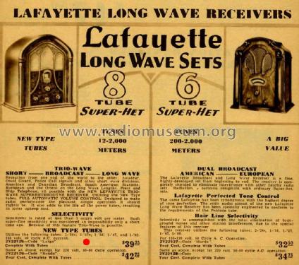 8 Tube Trio Wave 2Y22125; Lafayette Radio & TV (ID = 3163436) Radio