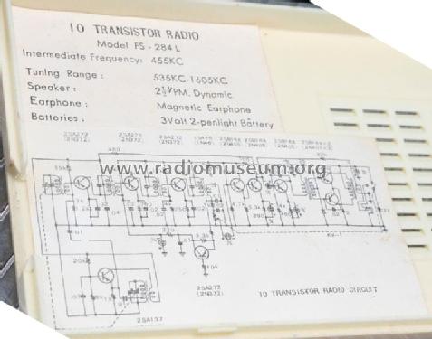 AM 10 Transistor FS-284 L; Lafayette Radio & TV (ID = 1701339) Radio