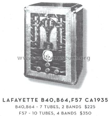 B40 ; Lafayette Radio & TV (ID = 1581576) Radio