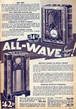 B-16 All-Wave; Lafayette Radio & TV (ID = 668306) Radio