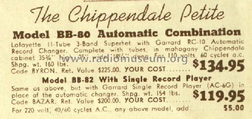 BB-82 Ch= BB-10; Lafayette Radio & TV (ID = 862170) Radio