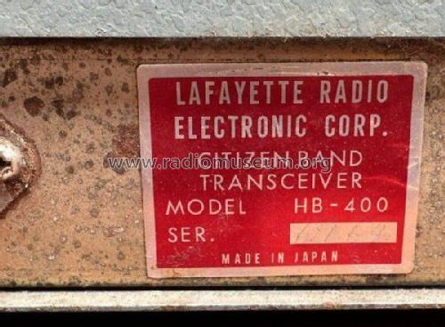 CB Transceiver HB-400; Lafayette Radio & TV (ID = 2986143) Ciudadana