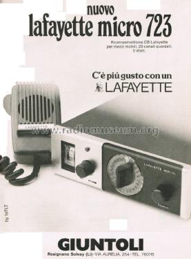 CB Transceiver Micro 723; Lafayette Radio & TV (ID = 2751291) Cittadina