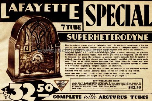 CL-7 Special ; Lafayette Radio & TV (ID = 671382) Radio