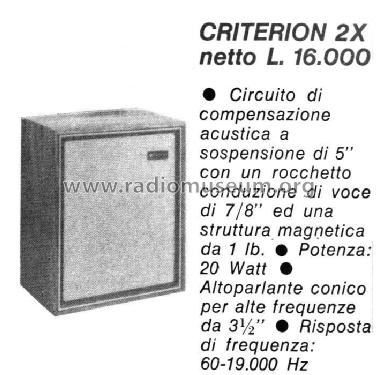 Criterion 2-X; Lafayette Radio & TV (ID = 744754) Altavoz-Au