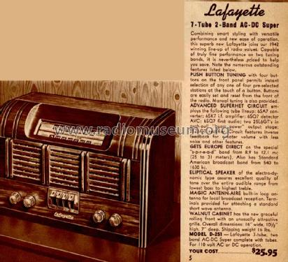D-251 ; Lafayette Radio & TV (ID = 697719) Radio