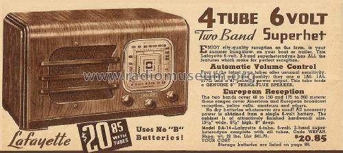 DA-14 ; Lafayette Radio & TV (ID = 663517) Radio