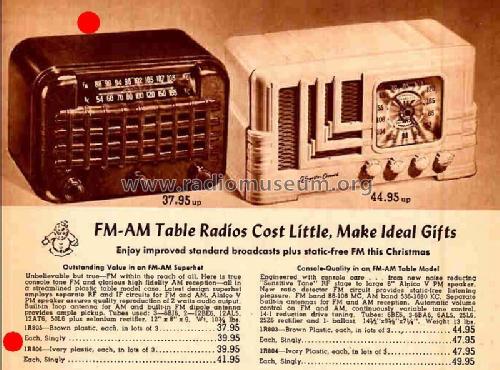 FM-AM Table Radio 1R805, 1R806; Lafayette Radio & TV (ID = 3173786) Radio