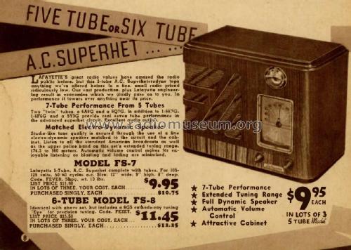 FS-7 ; Lafayette Radio & TV (ID = 3167893) Radio