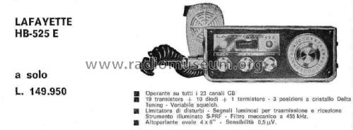 HB-525E; Lafayette Radio & TV (ID = 2487146) CB-Funk