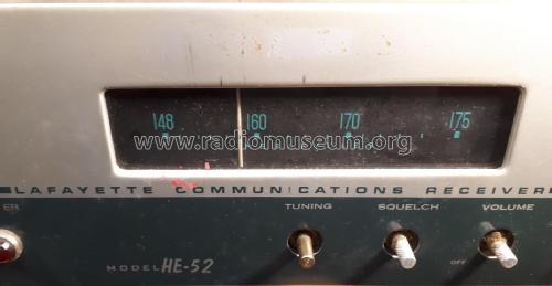 Communications Receiver HE-52; Lafayette Radio & TV (ID = 2374315) Commercial Re