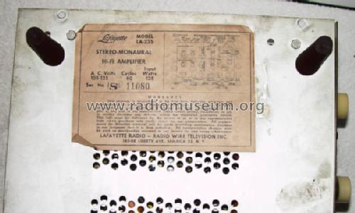 LA-235 ; Lafayette Radio & TV (ID = 673394) Ampl/Mixer