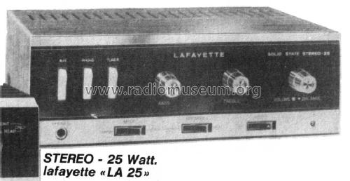 LA-25; Lafayette Radio & TV (ID = 743660) Ampl/Mixer