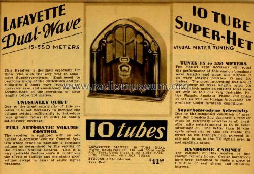 Mantel 10 2Y22088; Lafayette Radio & TV (ID = 3162719) Radio