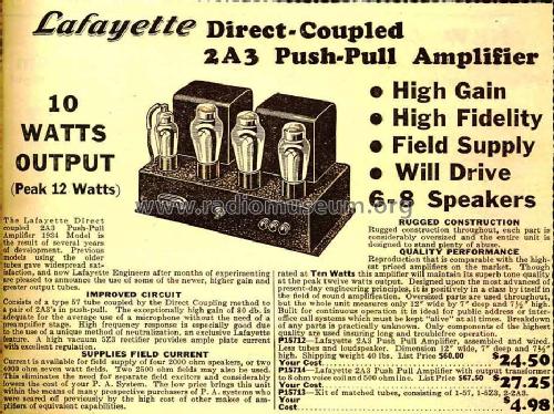 P15714 10 Watt Amp.; Lafayette Radio & TV (ID = 657959) Ampl/Mixer