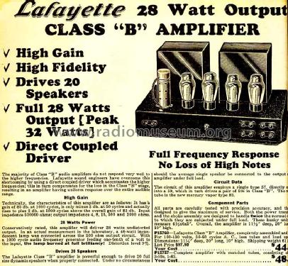 P15760 28 Watt Amp.; Lafayette Radio & TV (ID = 657776) Ampl/Mixer