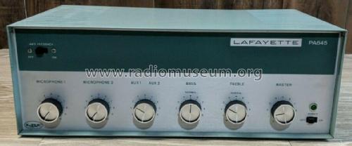 PA Amplifier PA645; Lafayette Radio & TV (ID = 2620240) Ampl/Mixer