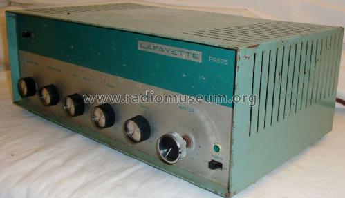 P.A. Amplifier PA675; Lafayette Radio & TV (ID = 1811373) Ampl/Mixer