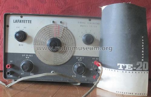 RF Signal Generator TE-20; Lafayette Radio & TV (ID = 1711647) Equipment