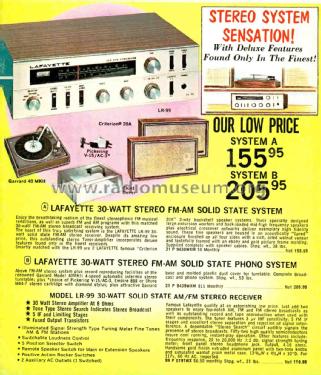 Solid State AM/FM Stereo Receiver LR-99; Lafayette Radio & TV (ID = 1823153) Radio