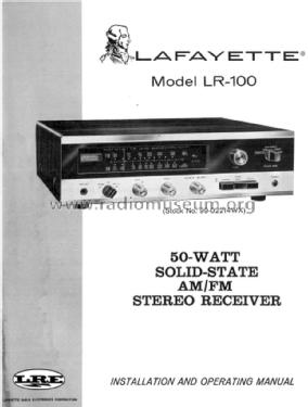 Solid State Receiver LR-100; Lafayette Radio & TV (ID = 1598236) Radio