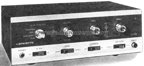 SQ Decoder/Amplifier LA-524; Lafayette Radio & TV (ID = 2078812) Ampl/Mixer