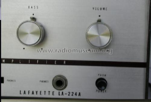Stereophonic Amplifier LA-224A; Lafayette Radio & TV (ID = 762625) Ampl/Mixer
