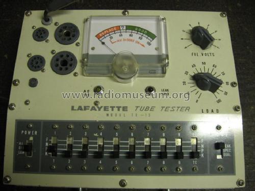 Tube Tester TE-15; Lafayette Radio & TV (ID = 1108055) Equipment