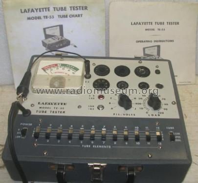 Tube tester TE-55; Lafayette Radio & TV (ID = 2092373) Equipment