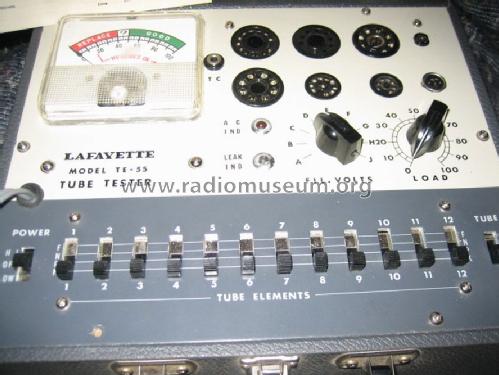 Tube tester TE-55; Lafayette Radio & TV (ID = 391395) Equipment