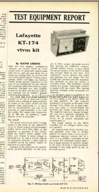 Vacuum Tube Voltmeter KT-174; Lafayette Radio & TV (ID = 2650240) Equipment