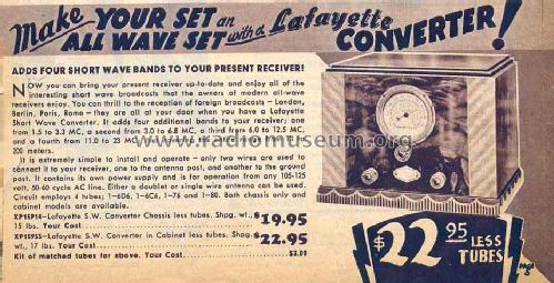 XP15953 ; Lafayette Radio & TV (ID = 667757) Adaptor