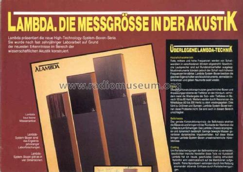 Minarett 2; Lambda Akustik; (ID = 853532) Speaker-P