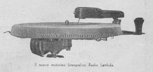 Motorino Fonografico ; Lambda - Olivieri e (ID = 2671094) Enrég.-R