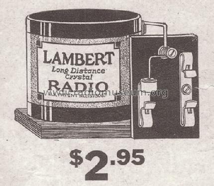 Long Distance Crystal Radio ; Lambert, Leon, (ID = 1712941) Galena