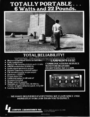 Service monitor 107C; Lampkin Laboratories (ID = 1209991) Equipment