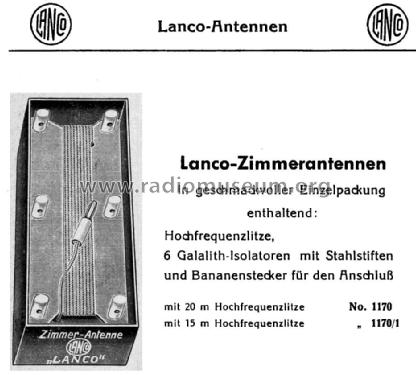 Zimmerantenne 1170; Lanco, Langlotz & Co (ID = 1396625) Antenna