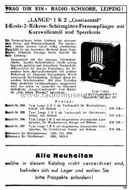 Continental 1K2 ; Lange GmbH, Johannes (ID = 1505452) Radio