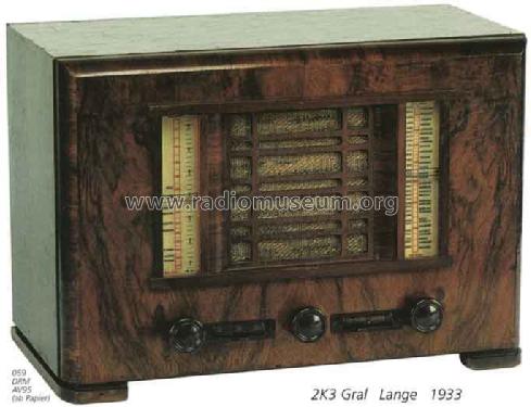 Gral 2K3G; Lange GmbH, Johannes (ID = 1902) Radio