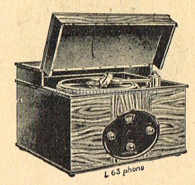 L 63 Phono Wechselstrom; Lange GmbH, Johannes (ID = 1829289) Radio