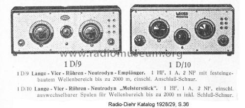 4-Röhren-Neutrodyne Meisterstück; Lange GmbH, Johannes (ID = 2891189) Radio