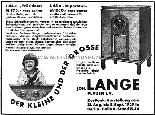 Präsident L44aW; Lange GmbH, Johannes (ID = 1775975) Radio