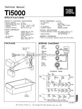 3-Way Speaker System Ti5000 Speaker-P James B.