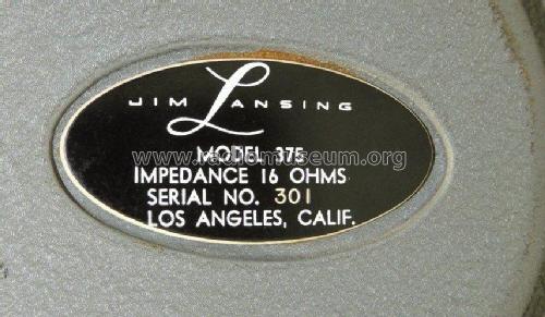 JBL 375; Lansing, James B. (ID = 2793590) Speaker-P