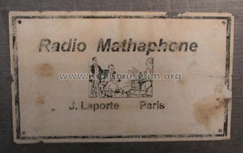 Radio Mathaphone J. Laporte ; Faelschung, fake, (ID = 731053) Radio