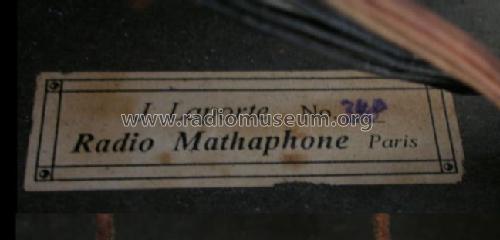 Radio Mathaphone J. Laporte ; Faelschung, fake, (ID = 731054) Radio